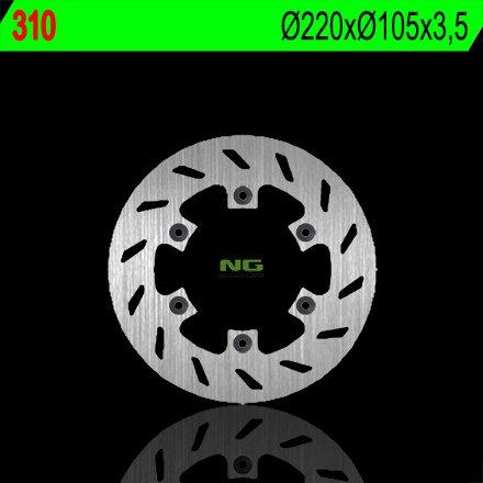 NG310 TARCZA HAMULCOWA RIEJU 50 RS1 '97-'98, MALAGUTI 50, BETA RR 50/125 (220X105X3,5) (6X6,5MM)