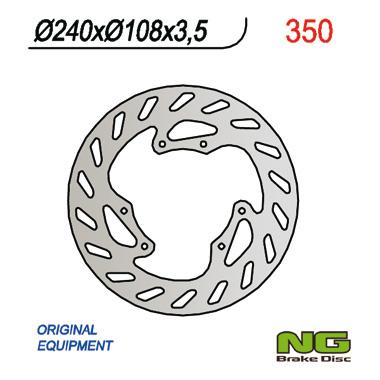 NG350 TARCZA HAMULCOWA YAMAHA DT 50R 03-08 (240x108x3,5)