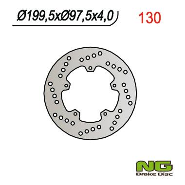 NG130 TARCZA HAMULCOWA PIAGGIO 50/80/125/150, MALAGUTI 50 CENTRO '97-'00 (200X97X4)