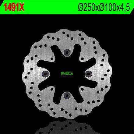 NG1491 TARCZA HAMULCOWA KAWASAKI 650 VULCAN '15 (250X100X4,5) (4X10,5MM)
