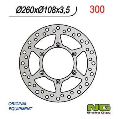 NG300 TARCZA HAMULCOWA GAS GAS 125 94-99 (260x108x3,5)