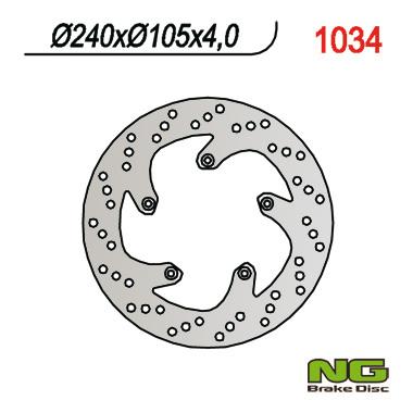 NG1034 TARCZA HAMULCOWA BENELLI 250/400 VELVET (240x105x4)