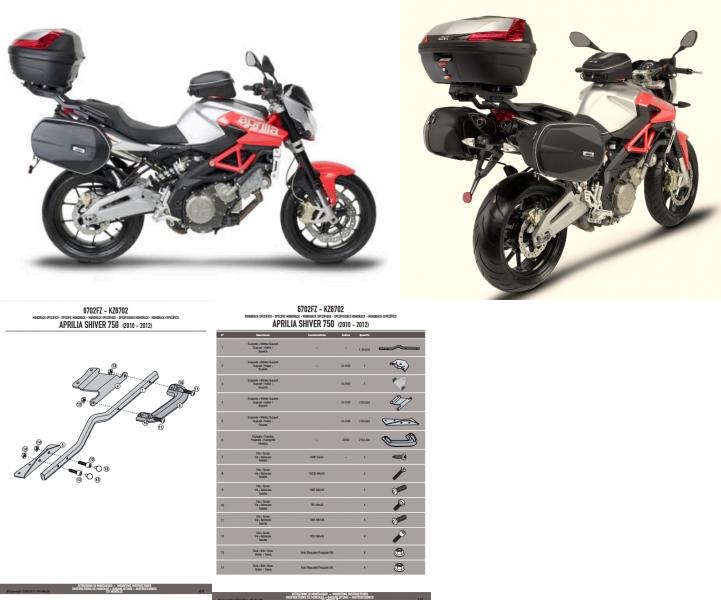 Givi 6702FZ stelaż Monorack Aprilla Shiver 750