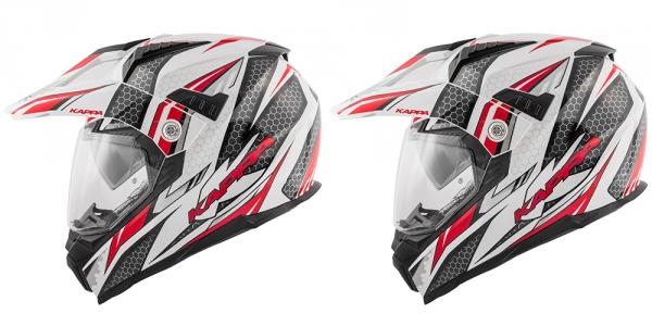 KAPPA HKKV30FRDRB KASK KV30 BIAŁY/CZARNY/CZERWONY