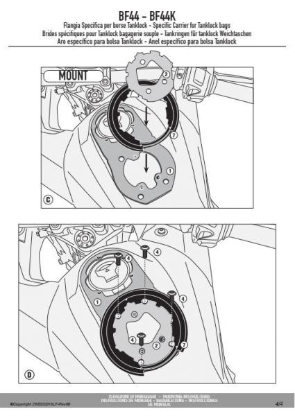 GIVI BF44 MOCOWANIE TANKLOCK HONDA CB500X (2019)