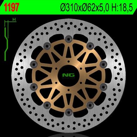 NG TARCZA HAMULCOWA PRZÓD HONDA CBR 1100 XX 99-04, X-11 00-03, CB 1300 01-02 NG1197