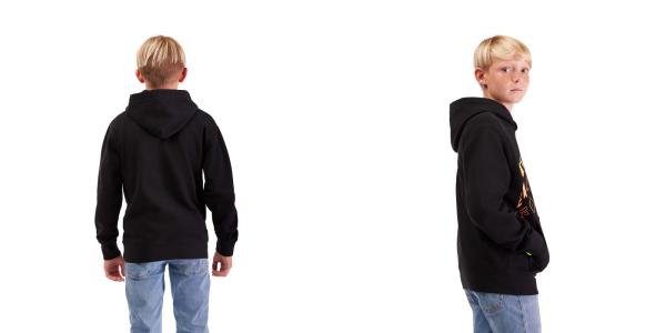 FOX BLUZA Z KAPTUREM JUNIOR ELEVATED FLEECE BLACK