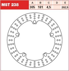 TRW LUCAS MST238 TARCZA HAMULCOWA PRZÓD BMW R1150