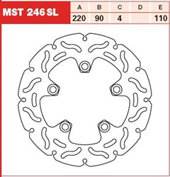 TRW LUCAS MST246 TARCZA HAMULCOWA TYŁ SUZUKI GSXR