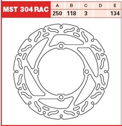 TRW LUCAS MST304RAC TARCZA HAMULCOWA PRZÓD SUZUKI