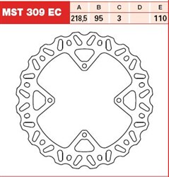 TRW LUCAS MST309EC TARCZA HAMULCOWA PRZÓD KTM SX 8