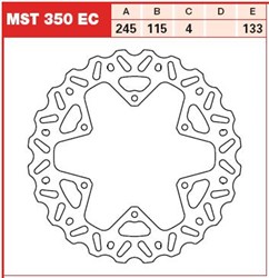TRW LUCAS MST350EC TARCZA HAMULCOWA TYŁ YAMAHA YZ/