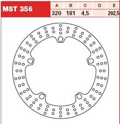 TRW LUCAS MST356 TARCZA HAMULCOWA PRZÓD BMW F800/R