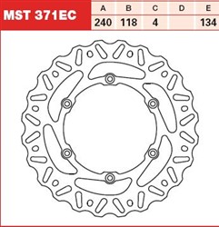 TRW LUCAS MST371EC TARCZA HAMULCOWA TYŁ SUZUKI RM