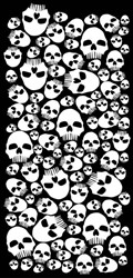 OXFORD Kołnierz ocieplający SNUG Skulls biały/cz