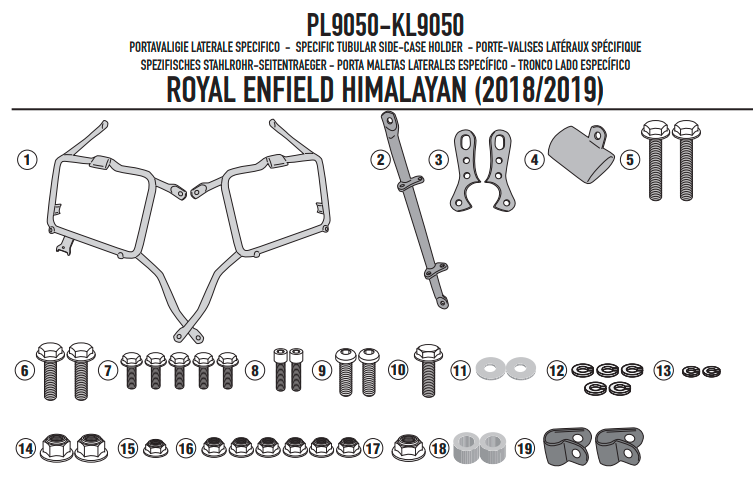 KAPPA STELAŻ KUFRÓW BOCZNYCH MONOKEY ROYAL ENFIELD