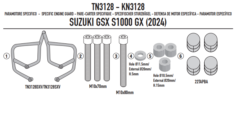 GIVI OSŁONA SILNIKA GMOLE SUZUKI GSX S1000GX (2024
