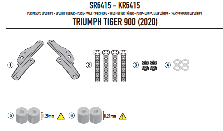 GIVI STELAŻ KUFRA CENTRALNEGO TRIUMPH TIGER 900 20