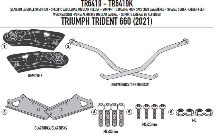 KAPPA STELAŻ POD SAKWY TRIUMPH TRIDENT 660 '21-'22