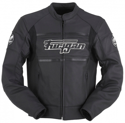 FURYGAN KURTKA MOTOCYKLOWA SKÓRZANA HUOSTON BLACK