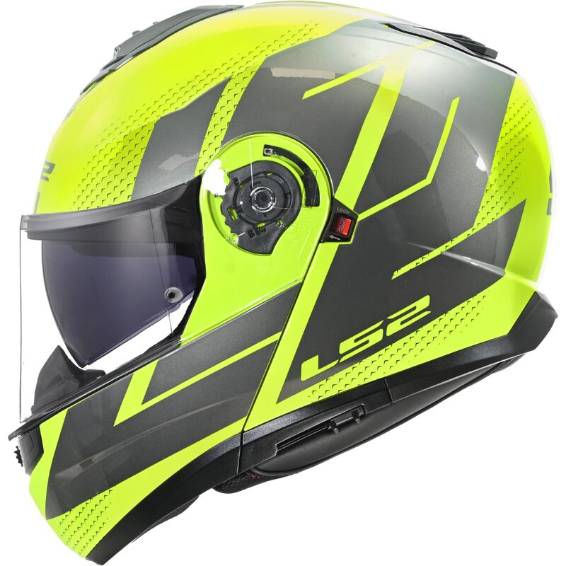 LS2 KASK SZCZĘKOWY FF908 STROBE II H-V YEL. GREY-