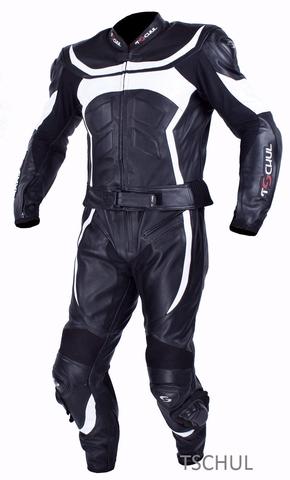 TSCHUL KOMBINEZON MOTO SKÓRZANY 725 BLACK-WHITE