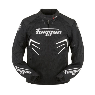 FURYGAN KURTKA MOTOCYKLOWA TEKSTYLNA SKULL BLK-WHT