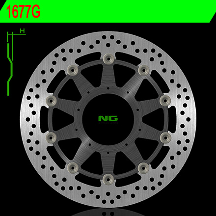 NG1677G TARCZA HAMULCOWA PRZÓD HONDA VFR 800X CROS