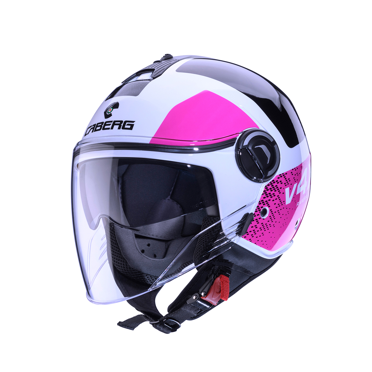 CABERG KASK JET RIVIERA V4X ALPHA BIAŁY/CZARNY/FU