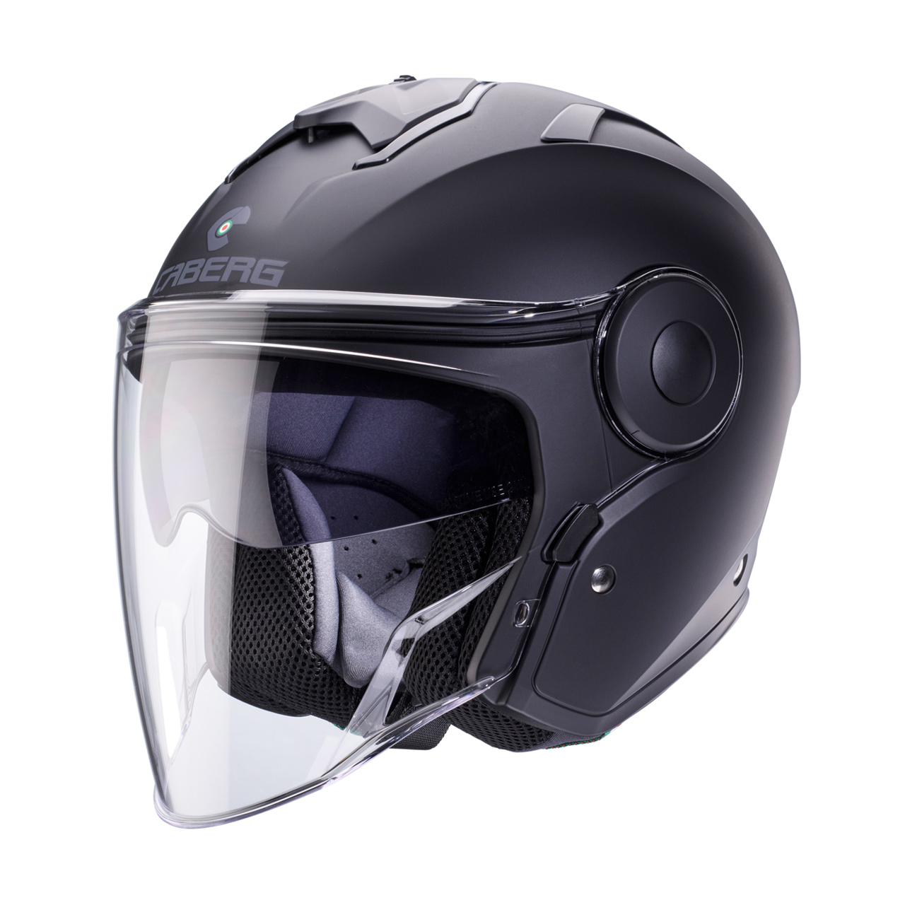 CABERG KASK OTWARTY Z BLENDĄ MODEL SOHO CZARNY MAT
