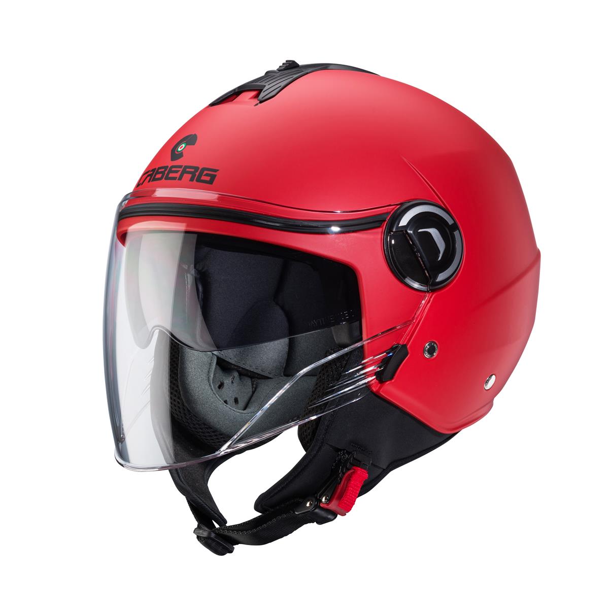 CABERG KASK JET Z BLENDĄ RIVIERA V4X CZERWONY MAT