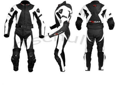 TSCHUL KOMBINEZON MOTO SKÓRZANY 736 BLACK-WHITE
