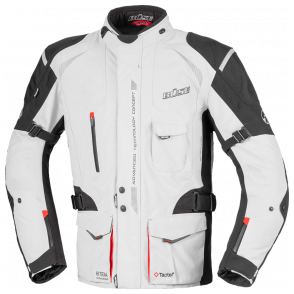 BUSE Kurtka motocyklowa Grado jasno szara-czarna