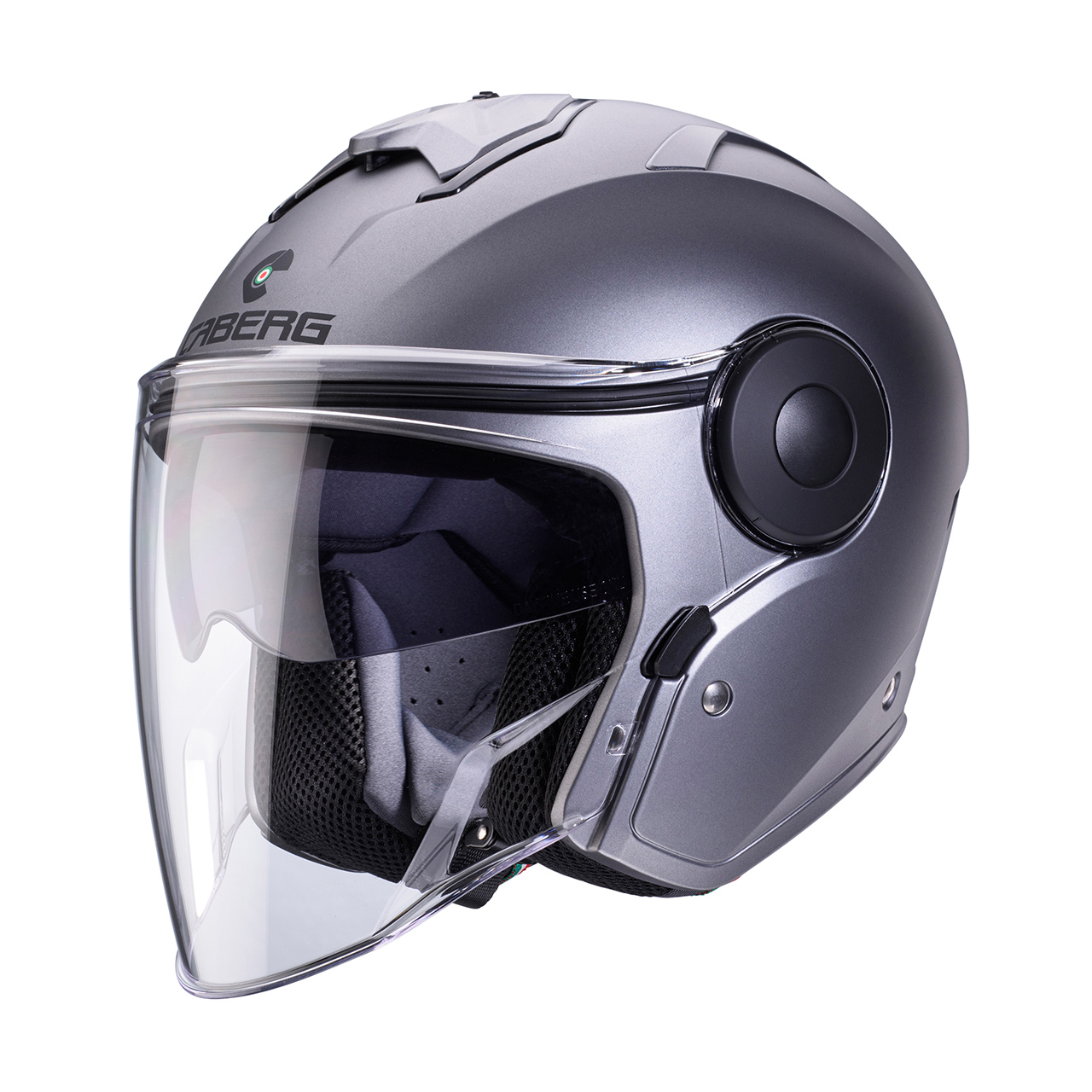 CABERG KASK JET Z BLENDĄ SOHO SZARY MAT - GUNMETAL