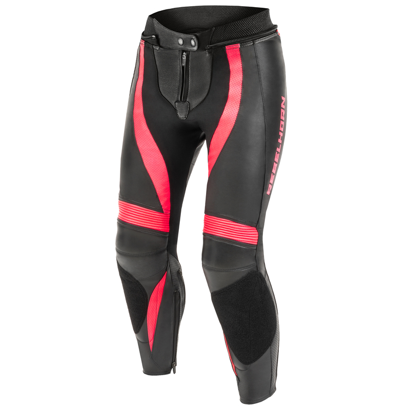 REBELHORN SPODNIE SKÓRZANE REBEL LADY PINK/BLACK
