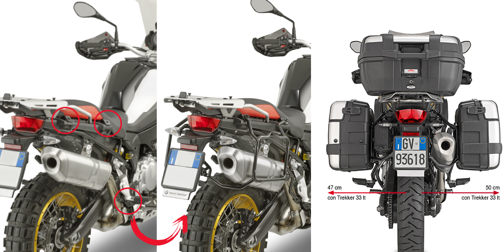 GIVI STELAŻ KUFRÓW MONOKEY BMW F 750 / 850 GS F 7