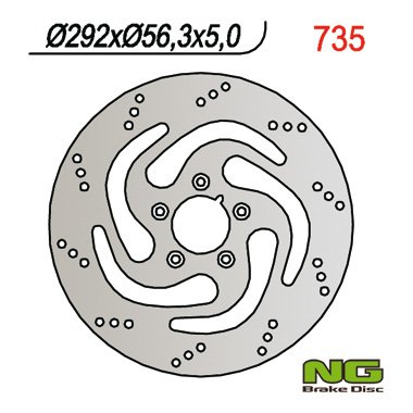 NG TARCZA HAMULCOWA PRZÓD HARLEY-DAVIDSON (292MMX56,3MMX5MM) (5X8,5MM) NG735