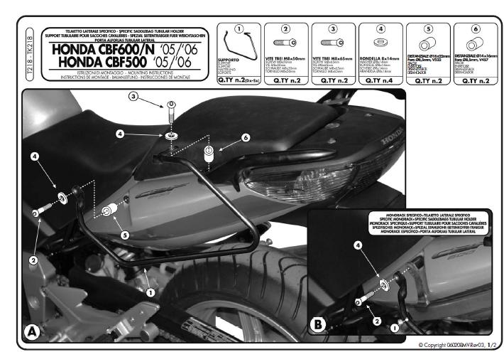 GIVI T218 stelaż pod sakwy do Honda CBF
