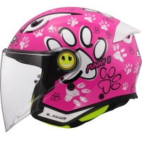 LS2 KASK OTWARTY JUNIOR OF622 FUNNY II PAWS PINK
