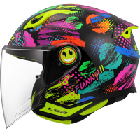 LS2 KASK OTWARTY JUNIOR OF622 FUNNY II JOY BLACK
