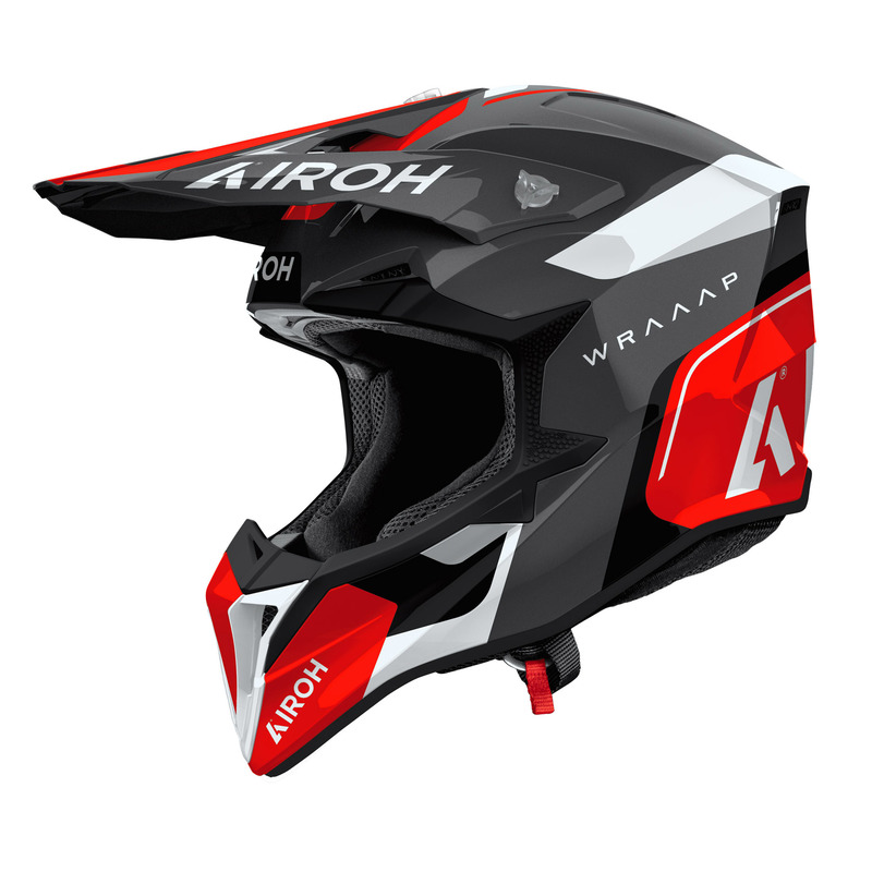 KASK MOTOCYKLOWY AIROH WRAAAP CONQUER RED GLOSS