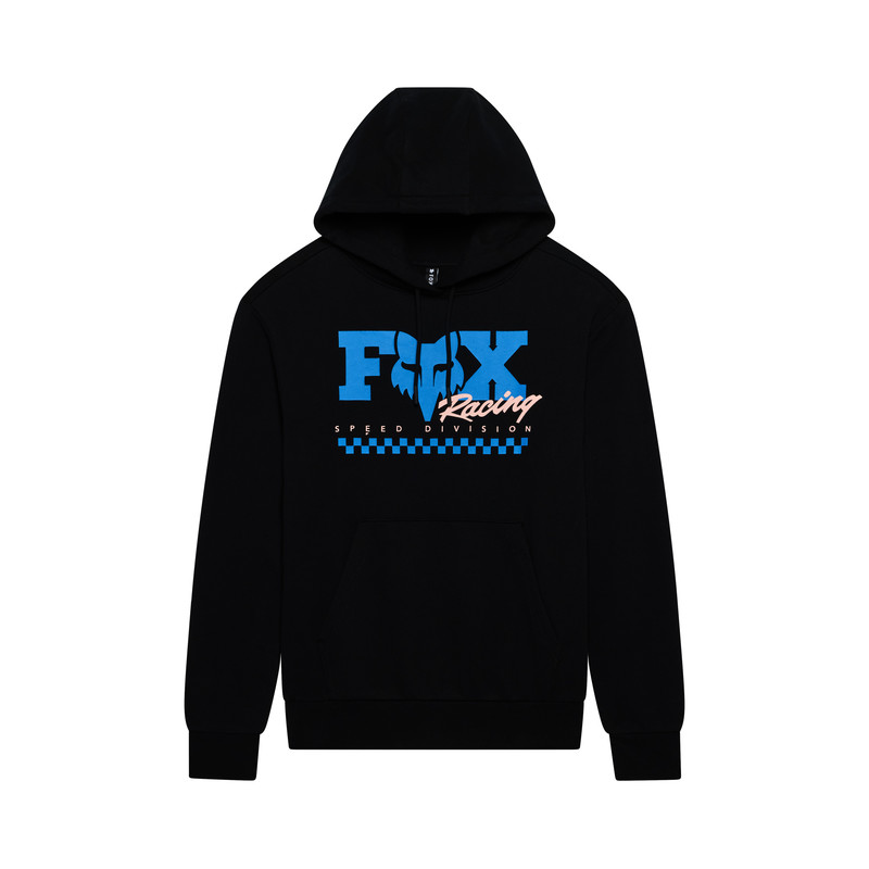 BLUZA Z KAPTUREM DAMSKA FOX CHECKER FLEECE PO BLACK