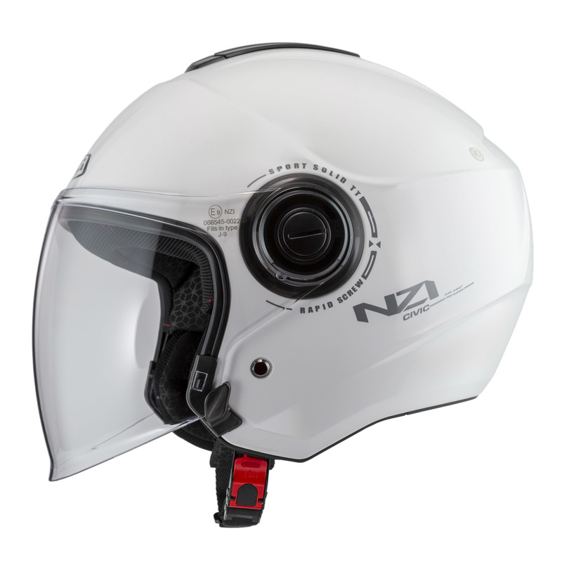 KASK MOTOCYKLOWY NZI CIVIC SOLID NOUVEAU WHITE