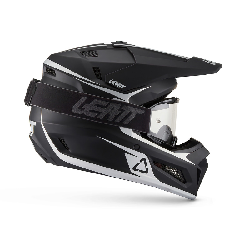 KASK MOTOCYKLOWY Z GOGLAMI LEATT KIT MOTO 3.5 BLACK