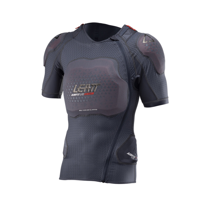 T-SHIRT Z OCHRANIACZAMI LEATT 3DF AIRFIT LITE EVO BLACK (160-166CM)
