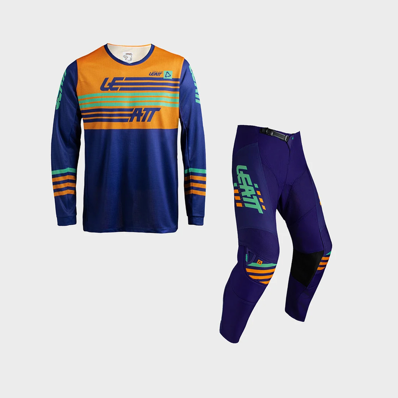 STRÓJ OFFROADOWY BLUZA I SPODNIE LEATT RIDE KIT MOTO 3.5 ORANGE