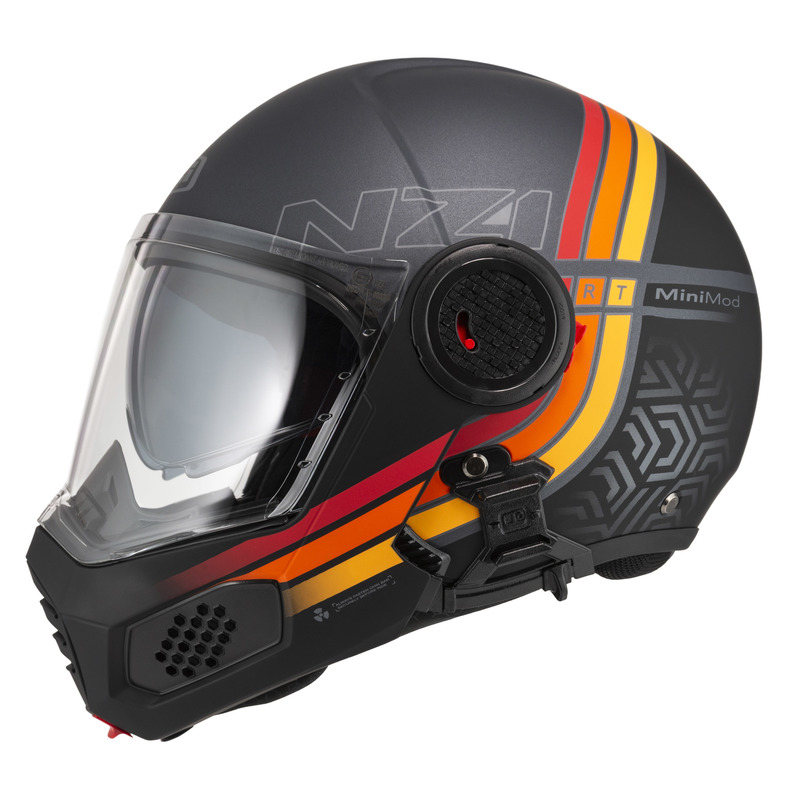 KASK MOTOCYKLOWY NZI MINIMOD DUO WATSON ANTRACITEBLACK ANTRACITE MATT