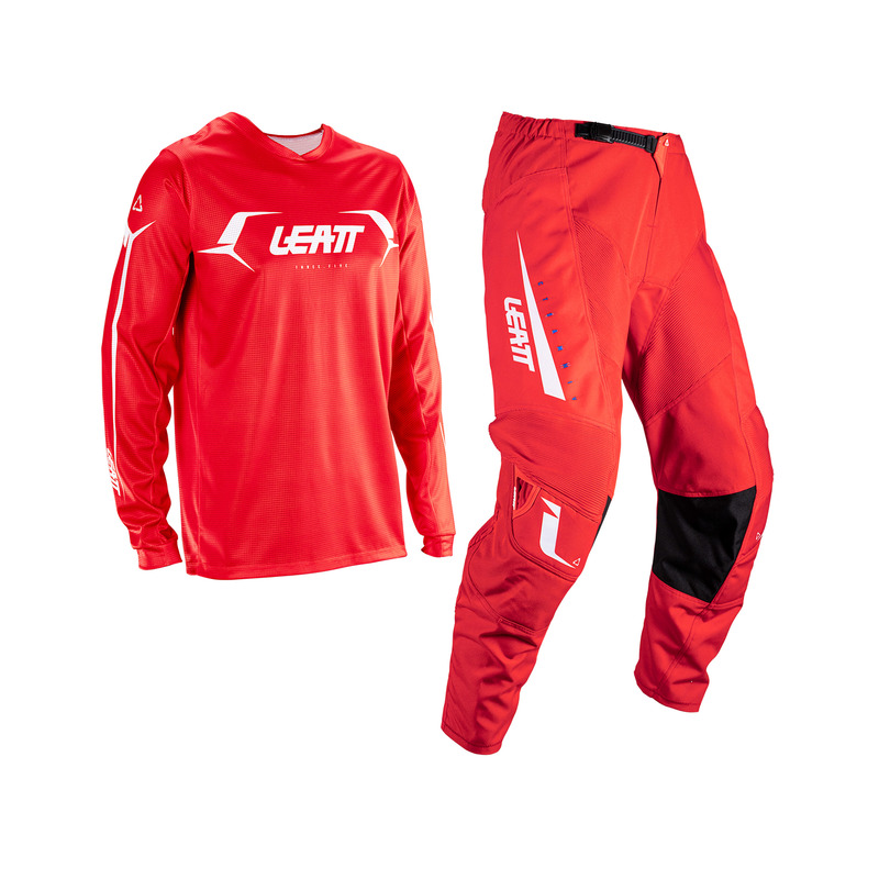 STRÓJ OFFROADOWY BLUZA I SPODNIE JUNIOR LEATT RIDE KIT 3.5 RED