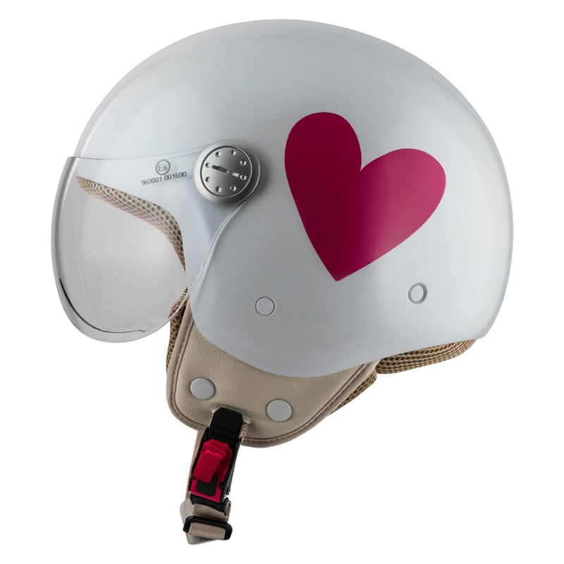 KASK MOTOCYKLOWY NZI PASARELA CORAZÓN ROSA