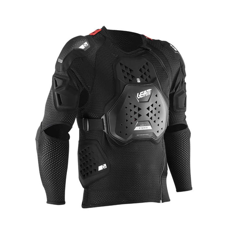 KOSZULKA Z OCHRANIACZAMI LEATT 3DF AIRFIT HYBRID BLACK (172-184CM)